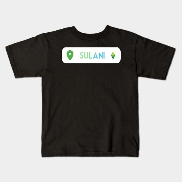 Sulani Location- The Sims 4 Kids T-Shirt by BurritoKitty